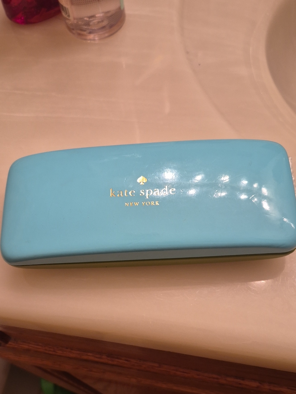 kate spade New York Light Blue Patent Eyewear Case